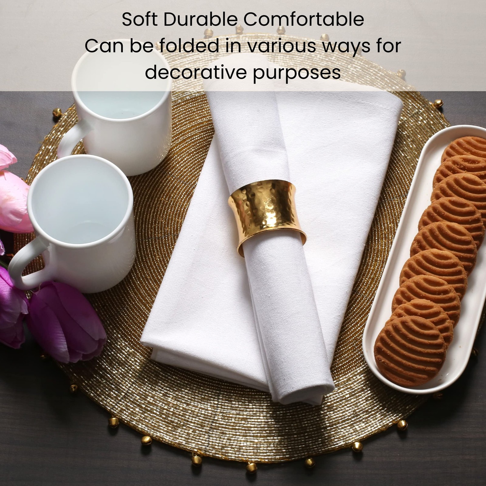 Cotton Clinic Cloth Dinner Everyday Use Table Durable For Party Wedding
