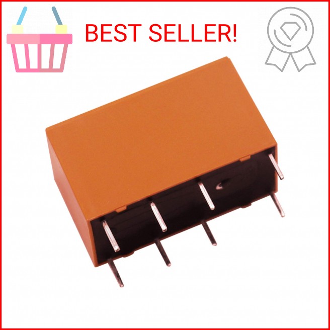 Tnisesm 6pcs Coil DPDT PCB Power Relay DC 5V 8 Pins Mini Power Relay