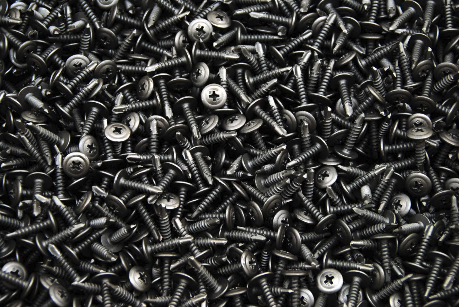 (1300) Plain Black Phillips Mod Truss Head #8 x 3/4 Self-Drilling Lath Tek Screw