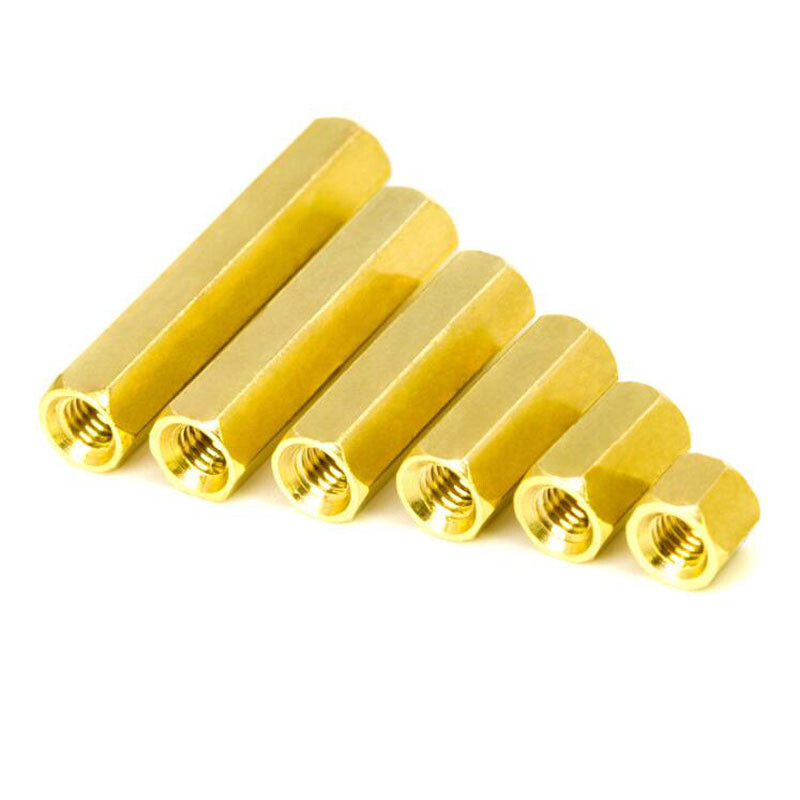 M8/Pitch 1.25mm Brass Hex Nut Hexagon Long Coupling Connector Stud Standoff丨S=13