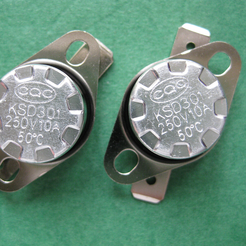 2pcs KSD301 50°C / 122°F Degree Celsius N.C. Temperature Switch Thermostat