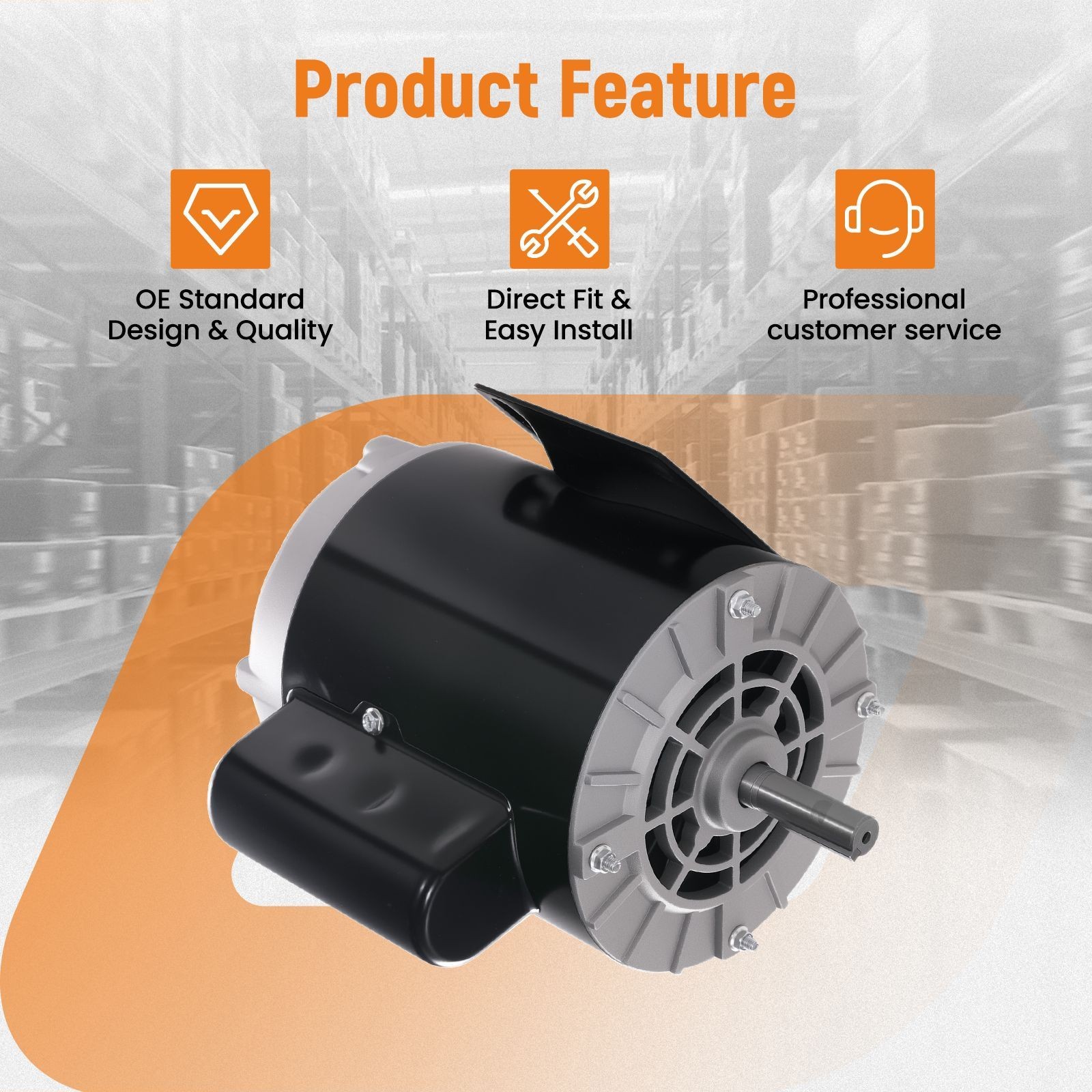 1/2HP/1HP/2HP Electric Motor Air Compressor Motor 60 Hz Single Phase 3450 RPM