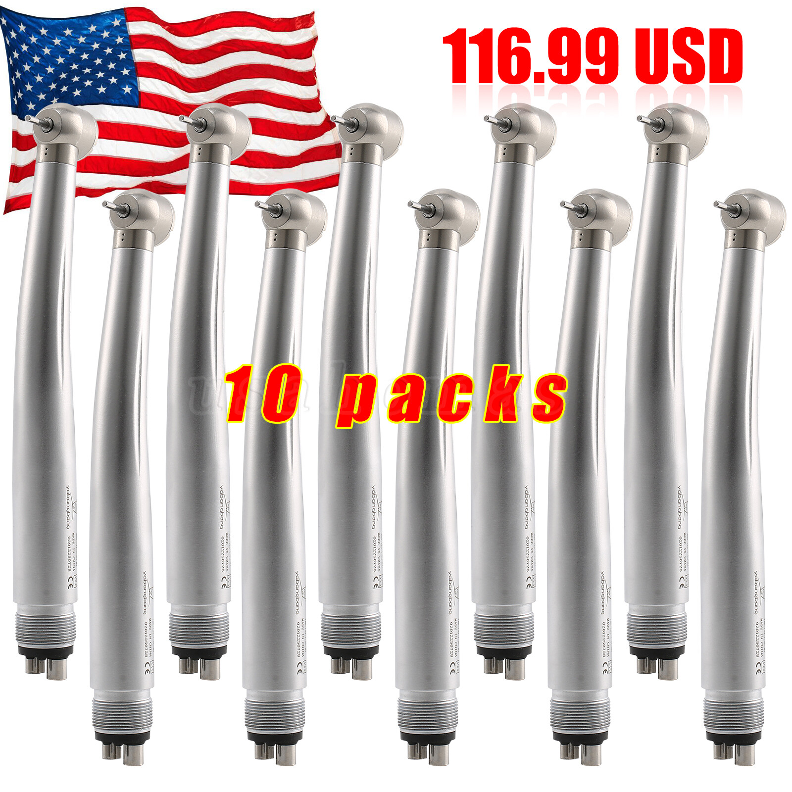 10* Yabangbang Dental High Speed Handpiece Push Turbine 4 Holes Fit NSK Pana Max