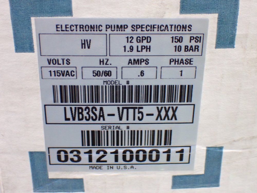 PULSAFEEDER LVB3SA-VTT5-XXX METERING PUMP 1.9LPH 150PSI 10251700009