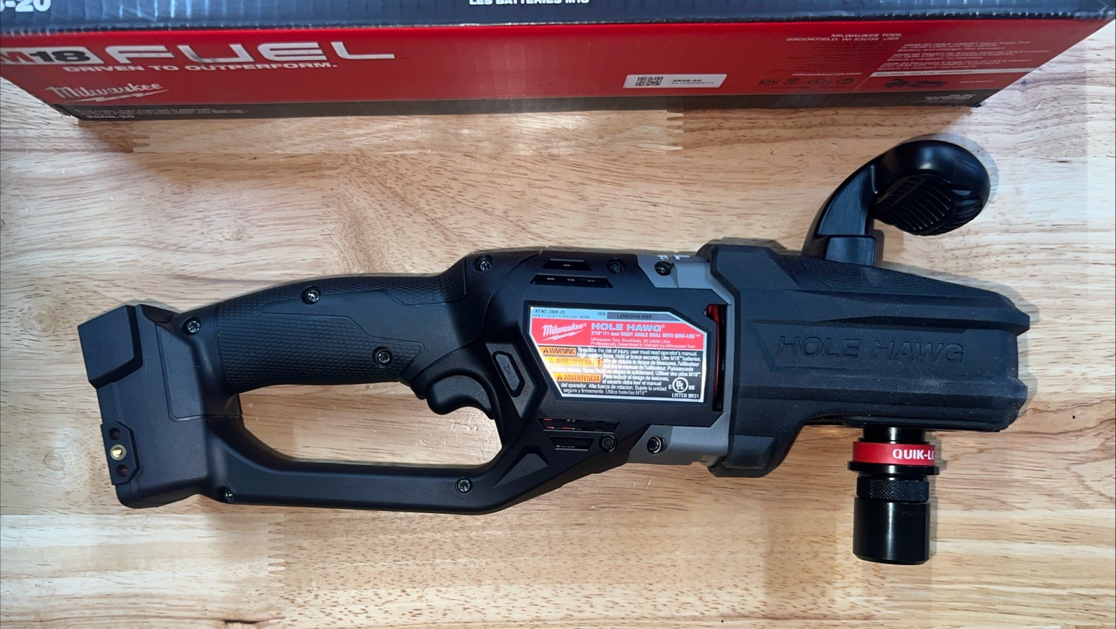 Milwaukee 2808-20 M18 FUEL Hole Hawg Right Angle Drill with Quick-Lok BLACK 🔥🔥