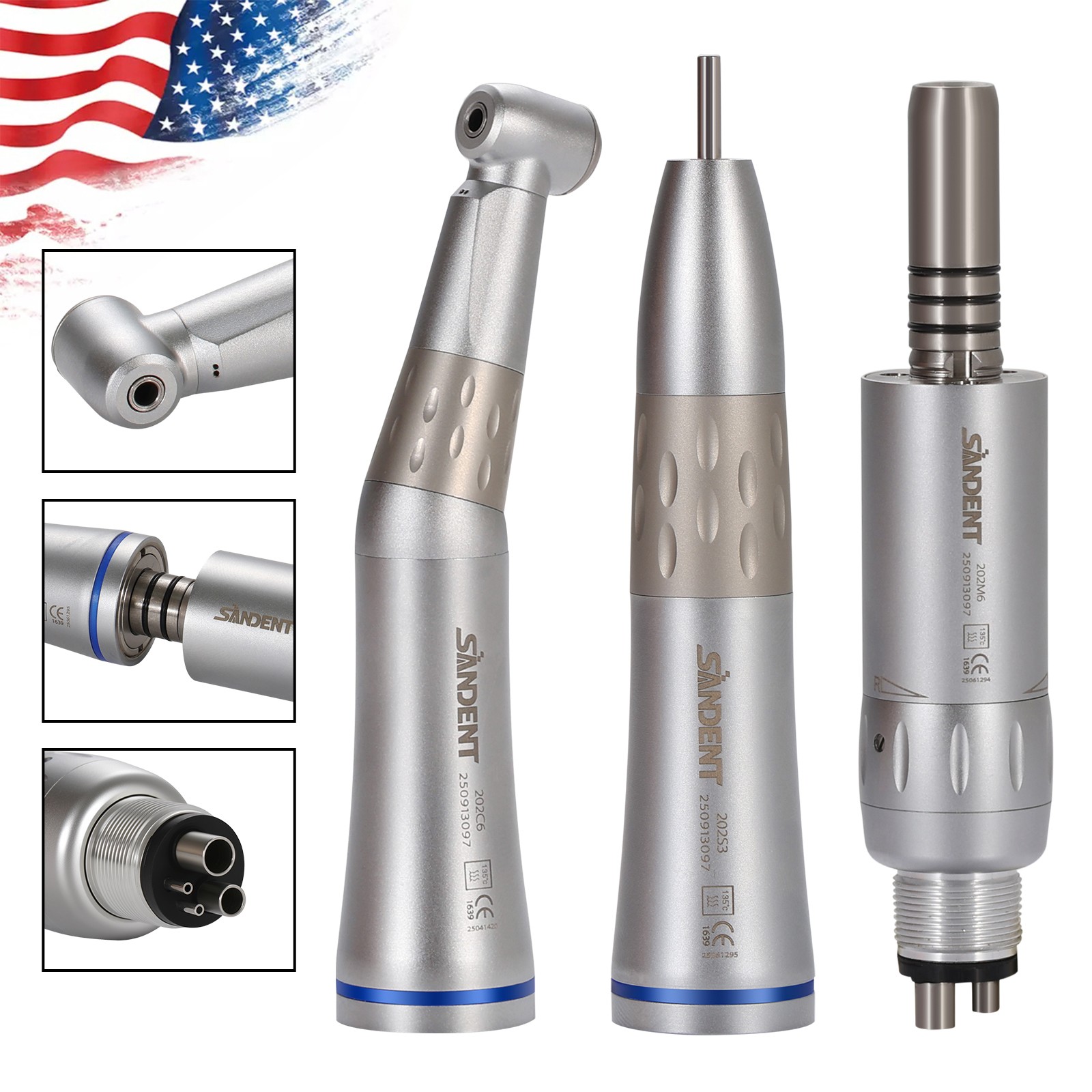 10 Pcs YDA4 Dental High Speed Turbine Handpiece Push 4Hole Fit NSK PANA MAX CE