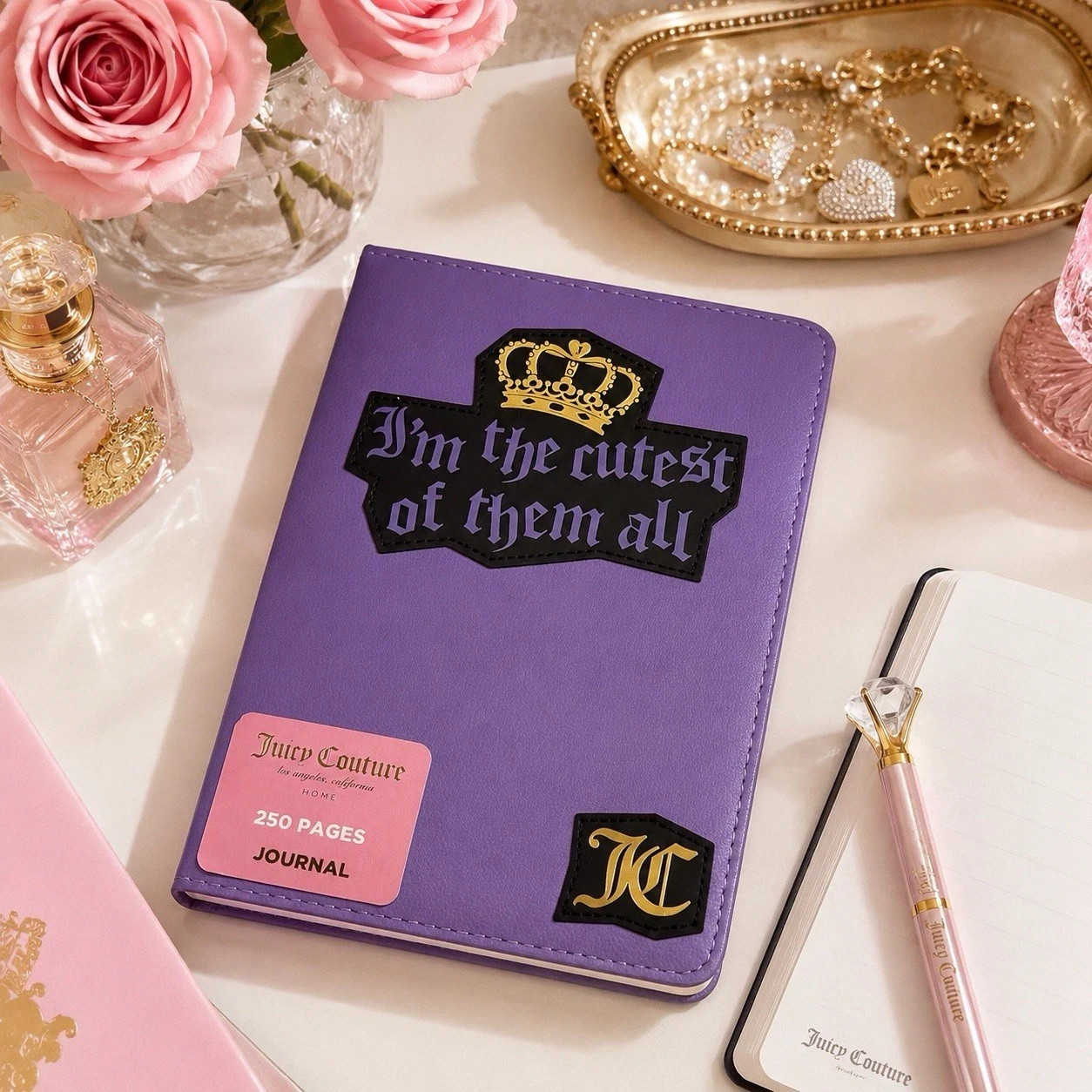 Juicy Couture Purple Journal Notebook 250 Pages Queen of Couture New