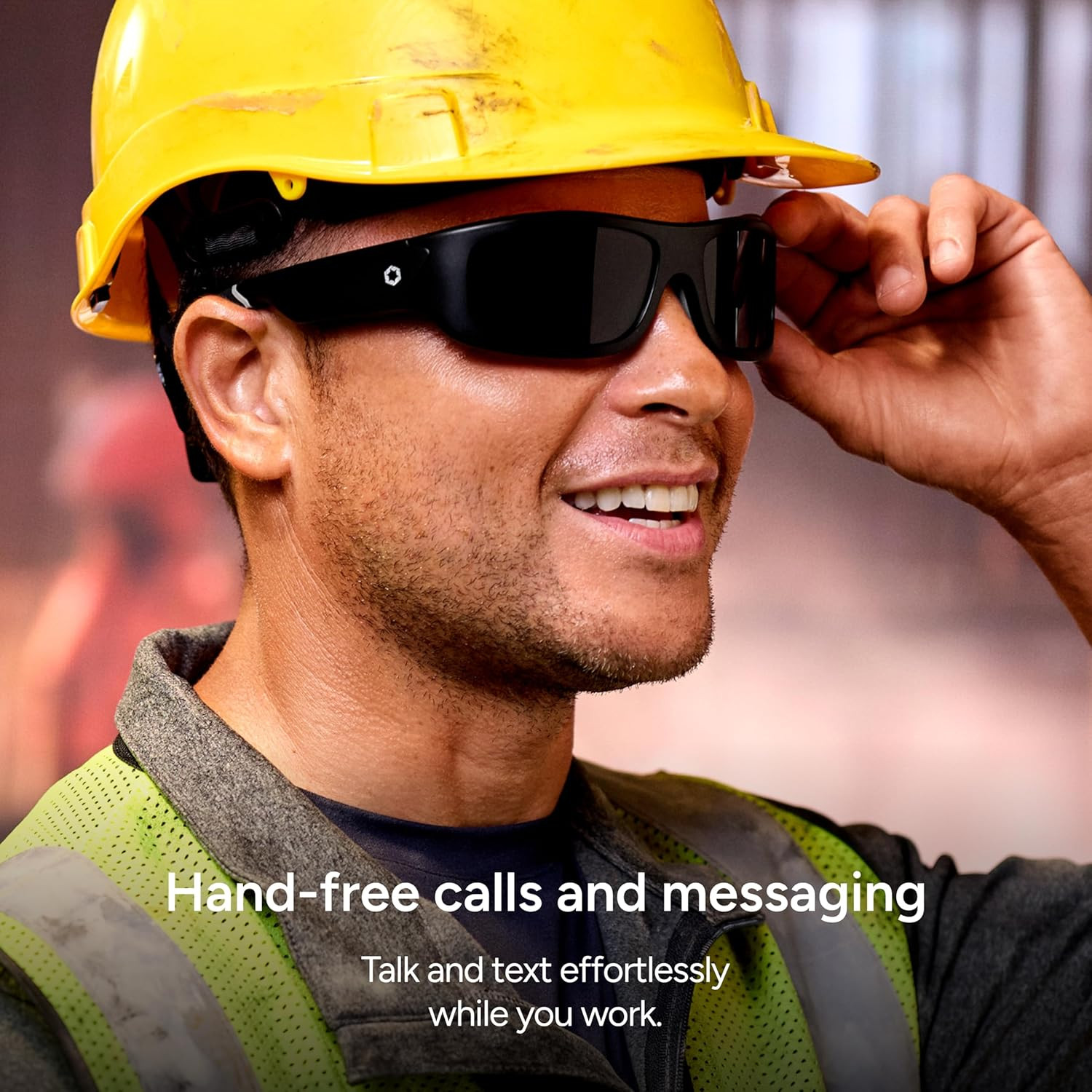 Armor Smart Safety Glasses, TR90 Frame, Light Adaptive Lenses, Open Ear Speakers