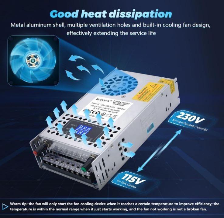 60V Adjustable dc Power Supply 600W,Switching Power Supply AC 110V/220V to DC..