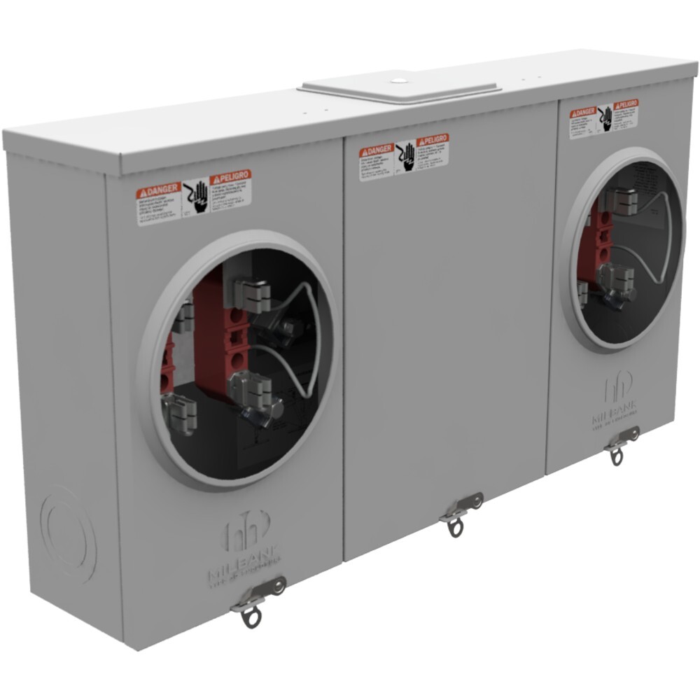 MILBANK U1252-X 200A DUAL METER CAN SOCKET OVERHEAD/UNDERGROUND BRAND NEW!!!!