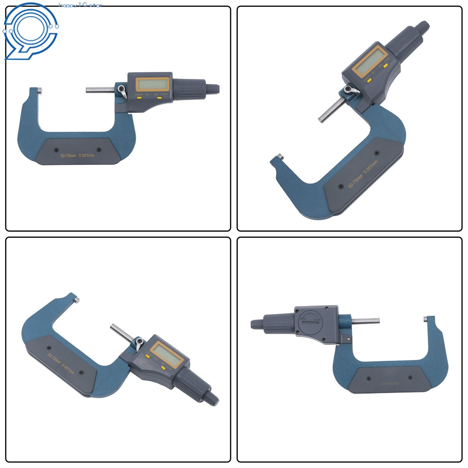 Carbide Tip 50-75mm 2-3″ 0.00005″ Digital Electronic Outside Micrometer
