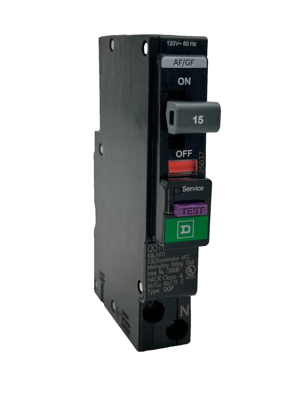 New Square D QO115PAFGF Circuit Breaker AF/GF 15A 1-Pole 120V – Lot of 10
