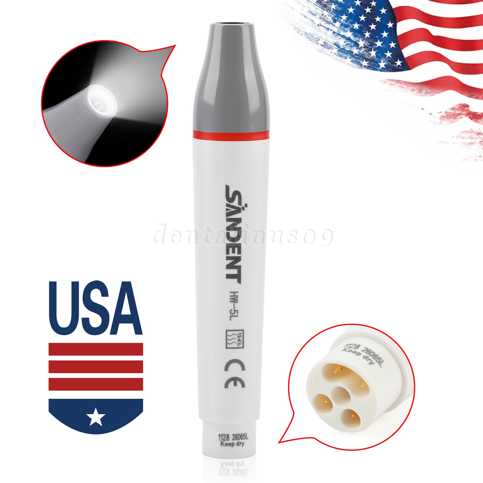 2X Dental Air Polisher Teeth Polishing Handpiece Hygiene Prophy 4 Holes w/ Tips