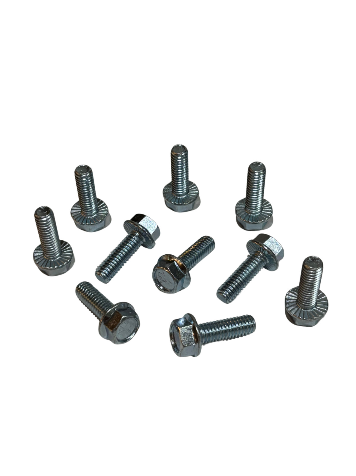 (100 Pcs) 5/16-18×1 Grade 5 Hex Serrated Flange Bolts Screws (FT) Zinc Clear