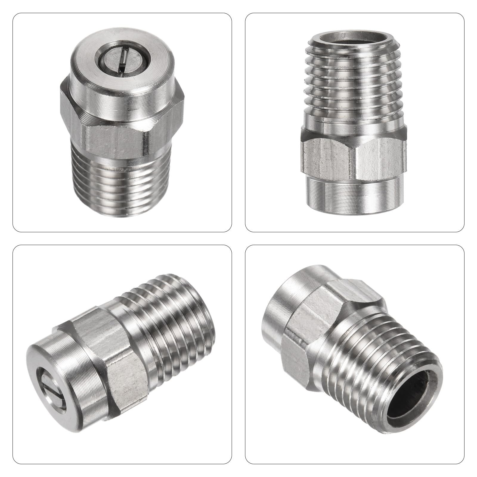40° Surface Cleaner Tips 1/4″ NPT Stainless Steel Cleaner Pressure Nozzles 6 Pac