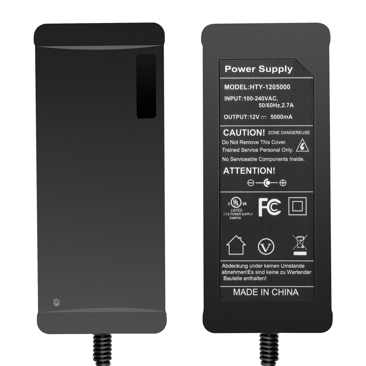 AC 100-240V to DC 12V 5A Power Supply Transformer Converter for LED Strip Lights