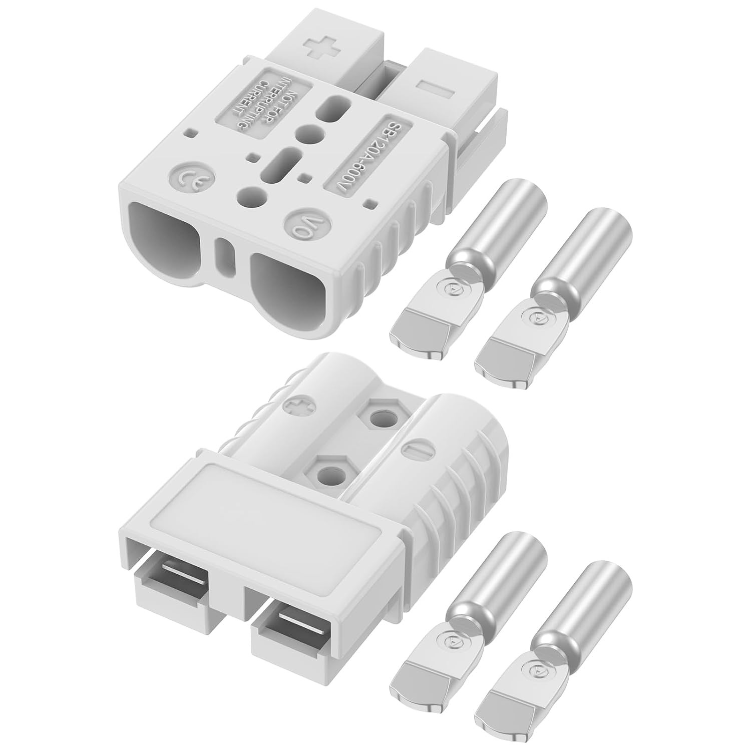Anderson Connector 120A 600V Battery Quick Connect/Disconnect for 2-4 AWG Cables