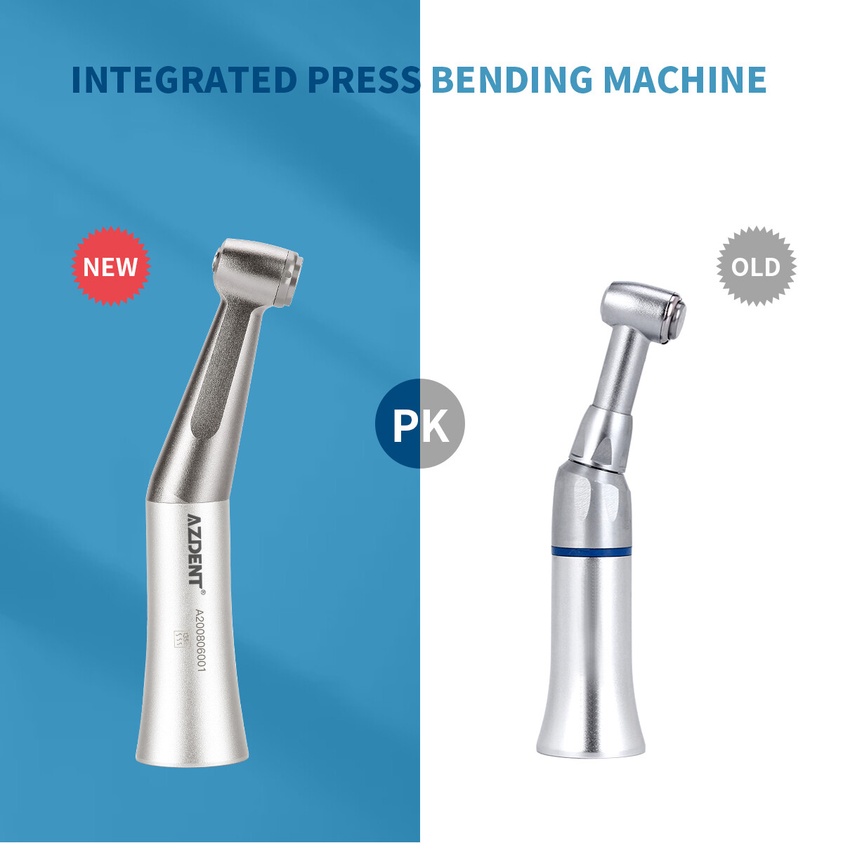Dental Slow Low Speed Handpiece Push Contra Angle For Friction Grip 1.6mm Bur