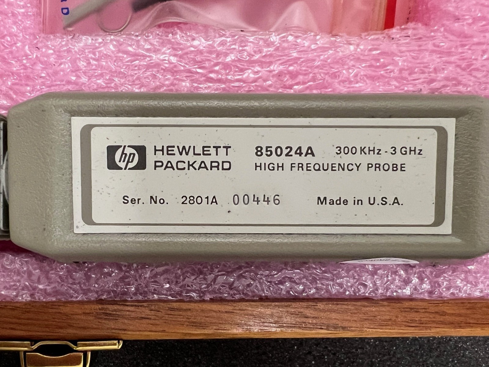 HP/AGILENT 85024A HIGH FREQUENCY PROBE, 300kHz to 3GHz, CALIBRATED TIL 03/2027!