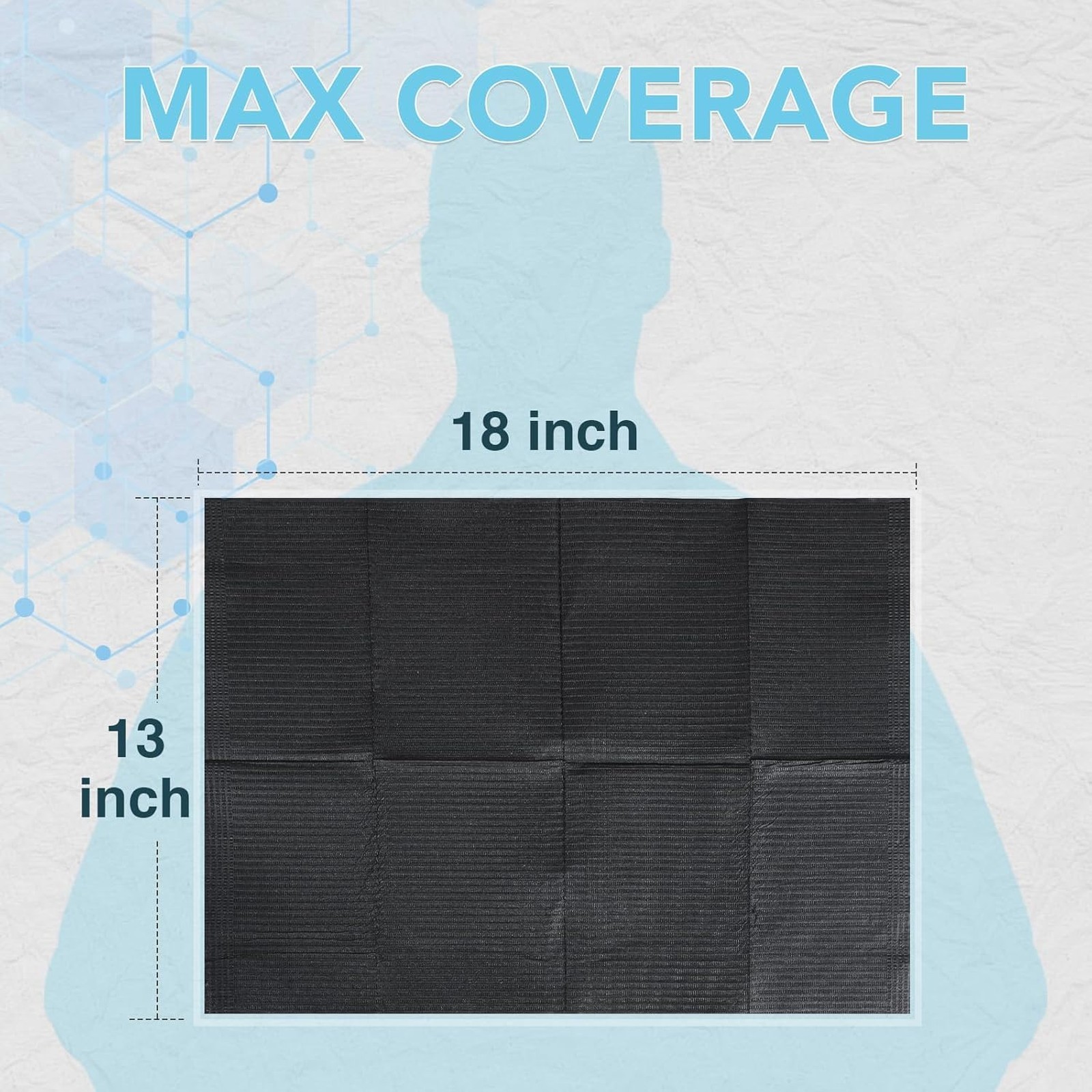 Disposable Dental Bibs 13×18 Waterproof 3-Ply Sheets for Dental Tattoo Nail