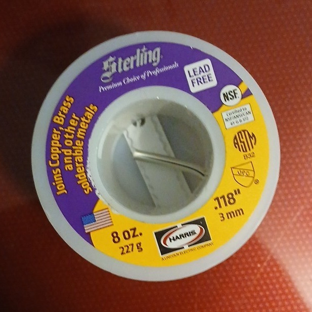 Sterling Lead Free Solder Wire 0.118 in 8 oz Spool MPN 354381