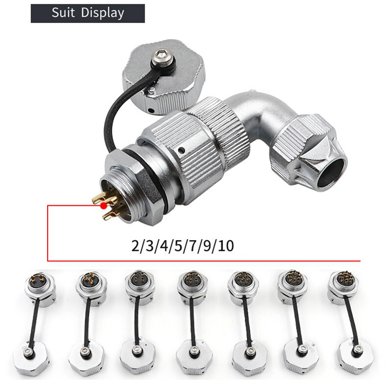 WY16 2/3Pin-10Pin TU+ZM Right-angle bend 90° plug Round Female Rear Mount Socket
