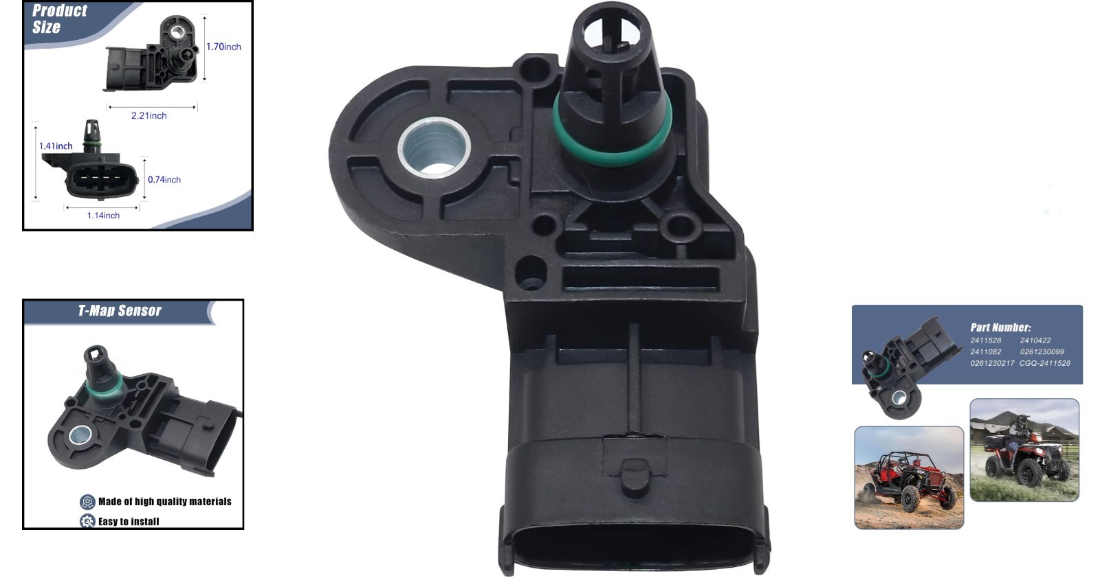 2411528 T-Map Sensor Replacement for Polaris Series 700 800 900 All Models 20…