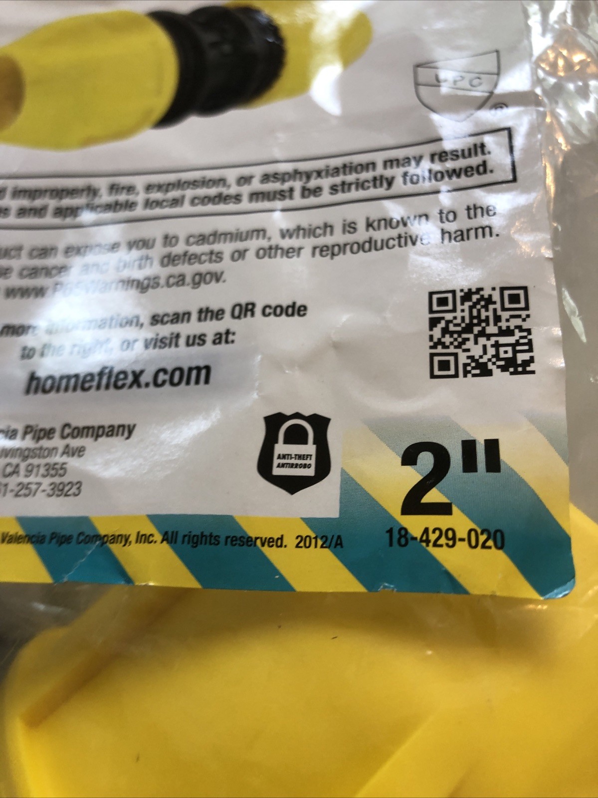 HOME-FLEX 2 in. IPS DR 11 Underground Yellow Poly Gas Pipe Coupler (18-429-020)