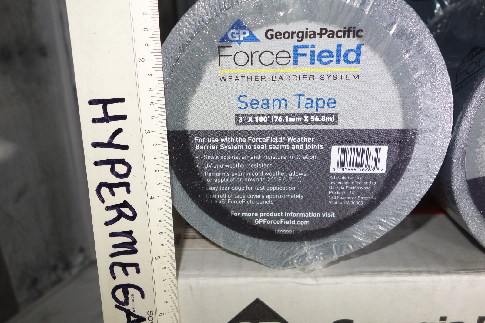 Georgia-Pacific 8 pc ForceField Seam Tape 3″ x 180′ Weather Barrier Tape 1365980