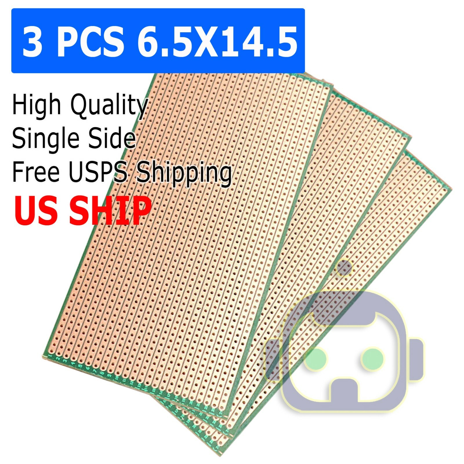 3 PC Single Sided PCB Circuit Proto Perf Board FR 6.5×14.5cm