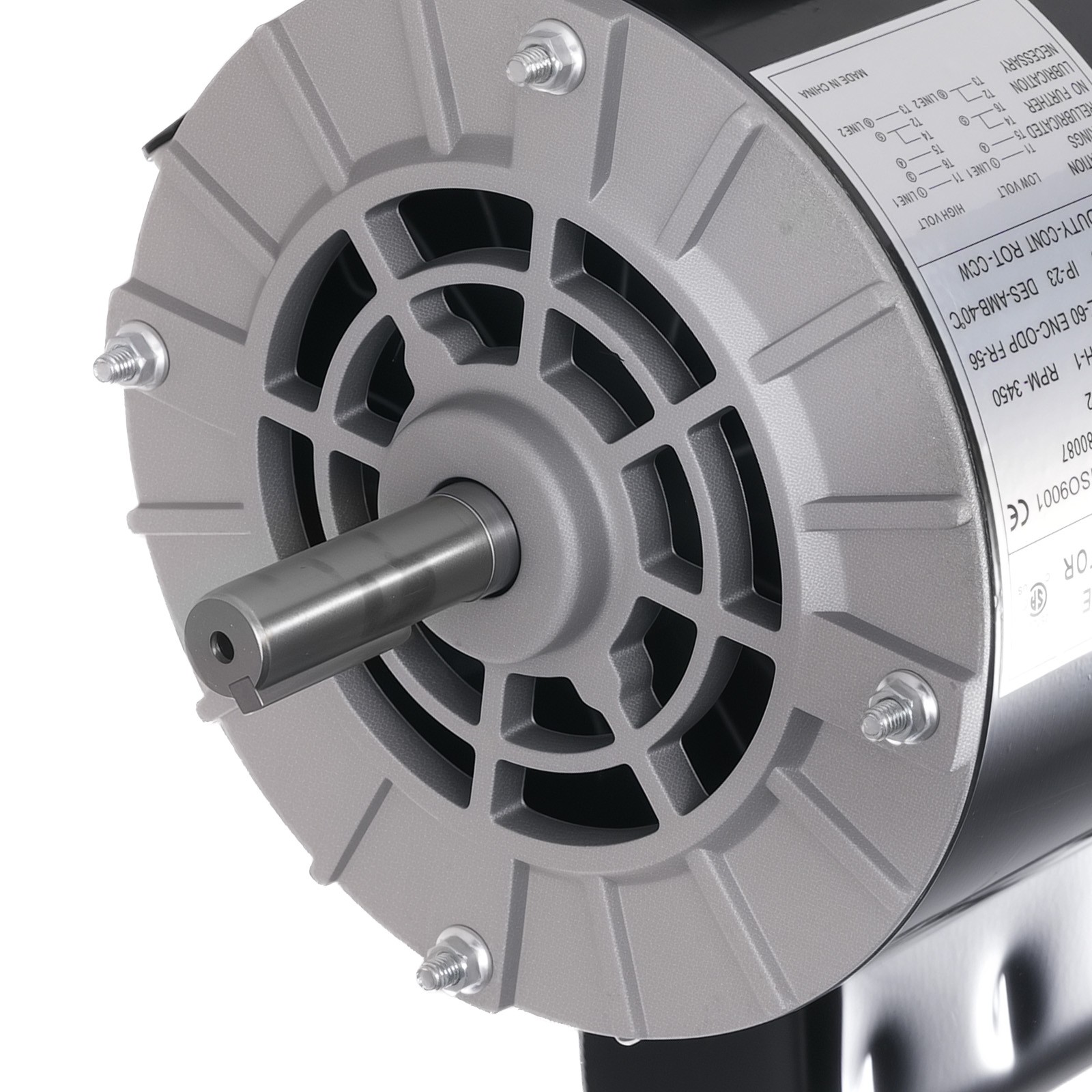 1/2HP/1HP/2HP Electric Motor 3450 RPM Single Phase AC Motor 5/8″ Keyed Shaft
