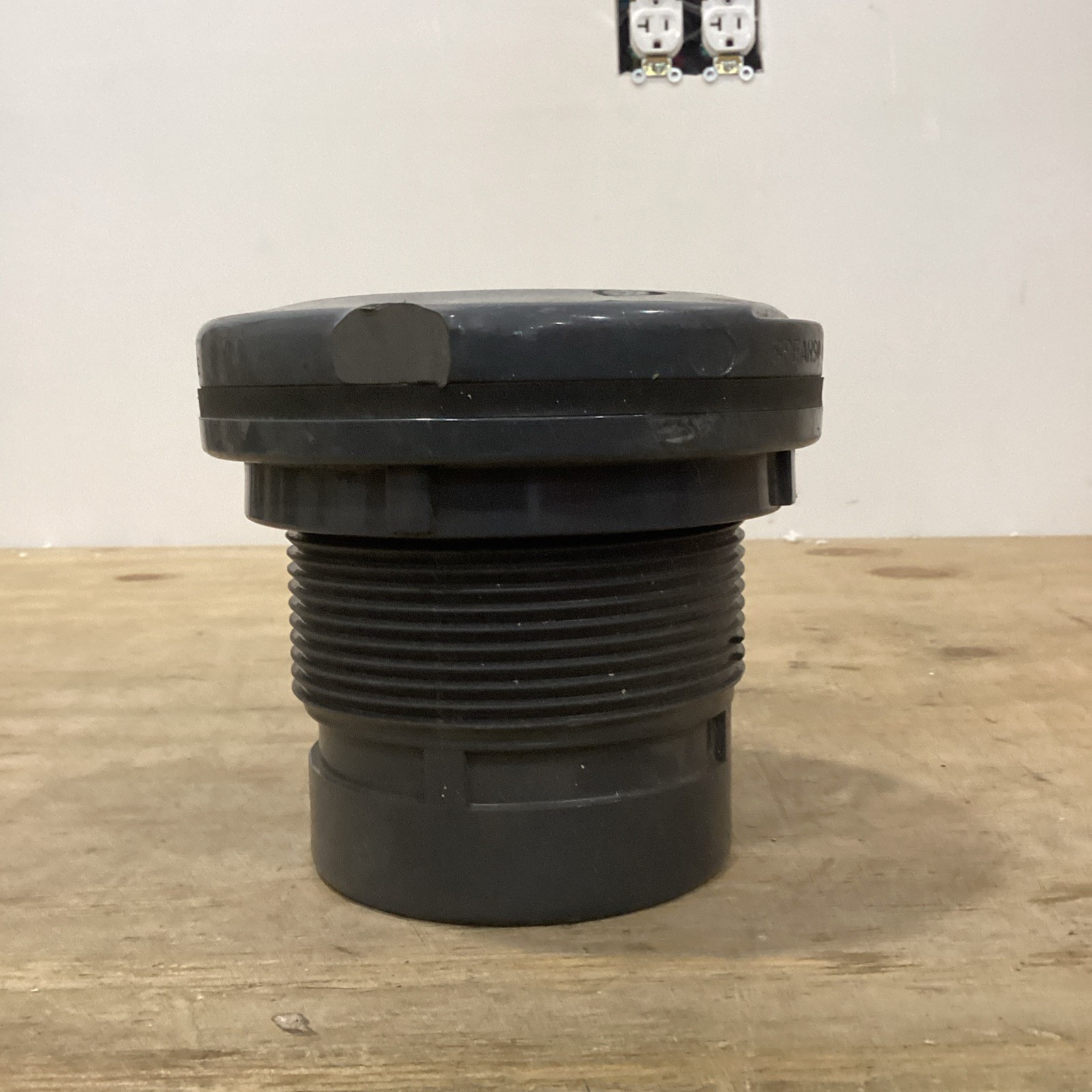 Spears 3″ PVC Bulkhead Tank Adapter Fitting SCH 80 NSF-61 4-5/8″ Hole Gray