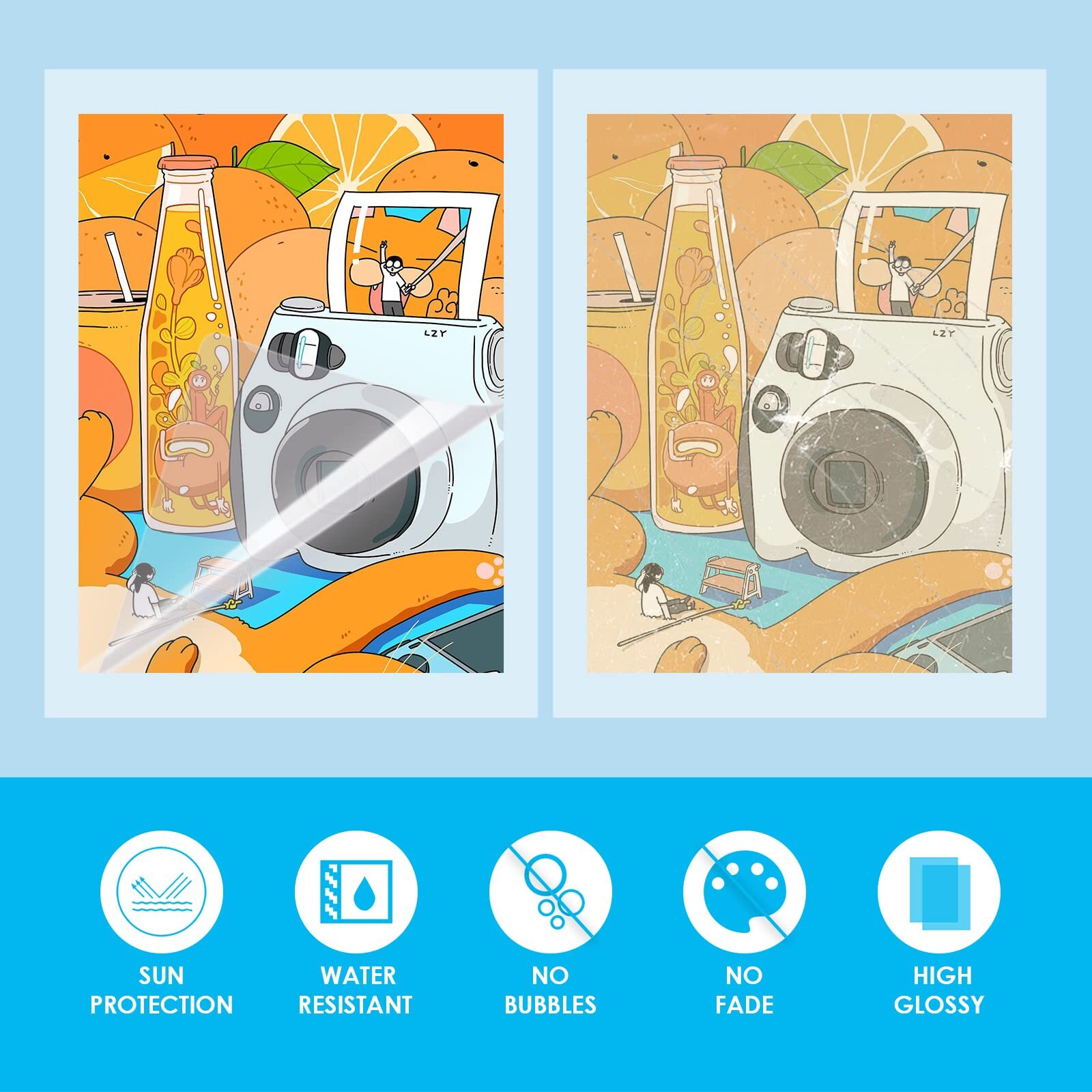 Self-Adhesive Laminating Sheets 50 Sheets 9 X 12 Inches No Machine Needed