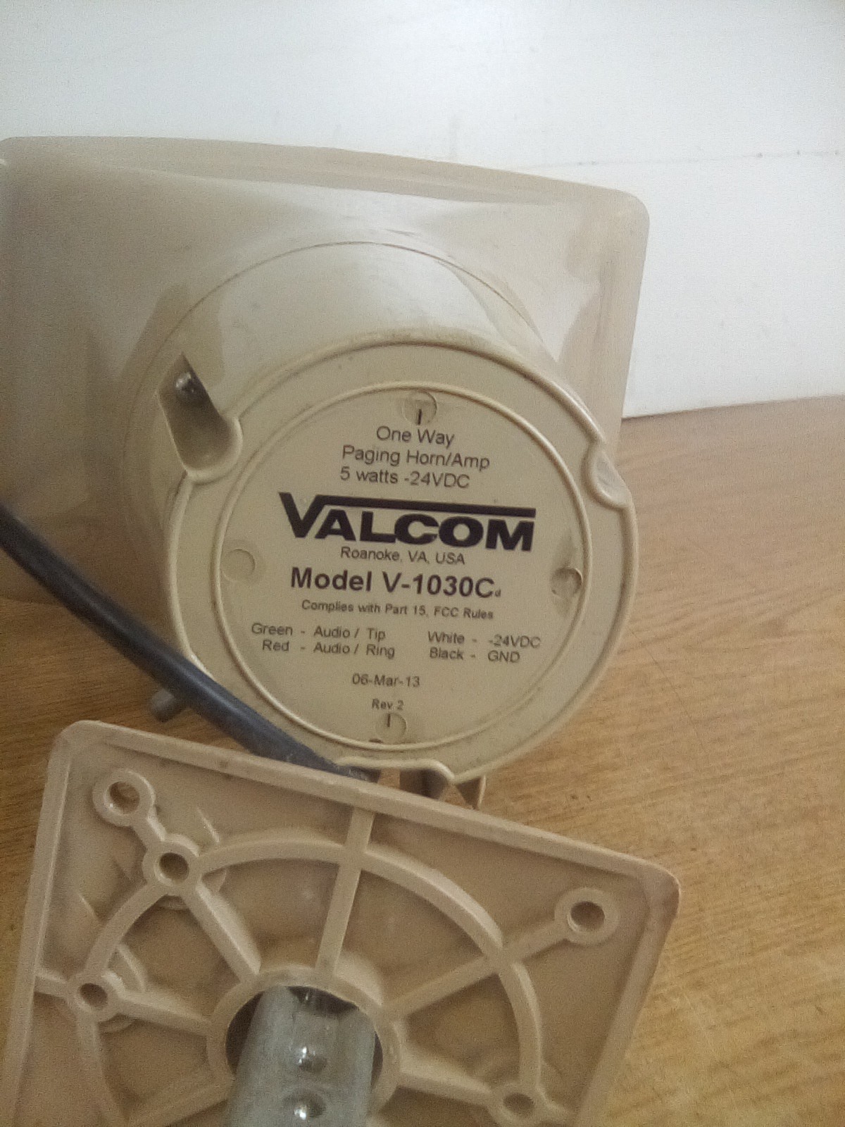 Valcom V-1030C One Way Paging Horn 5Watts 24VDC