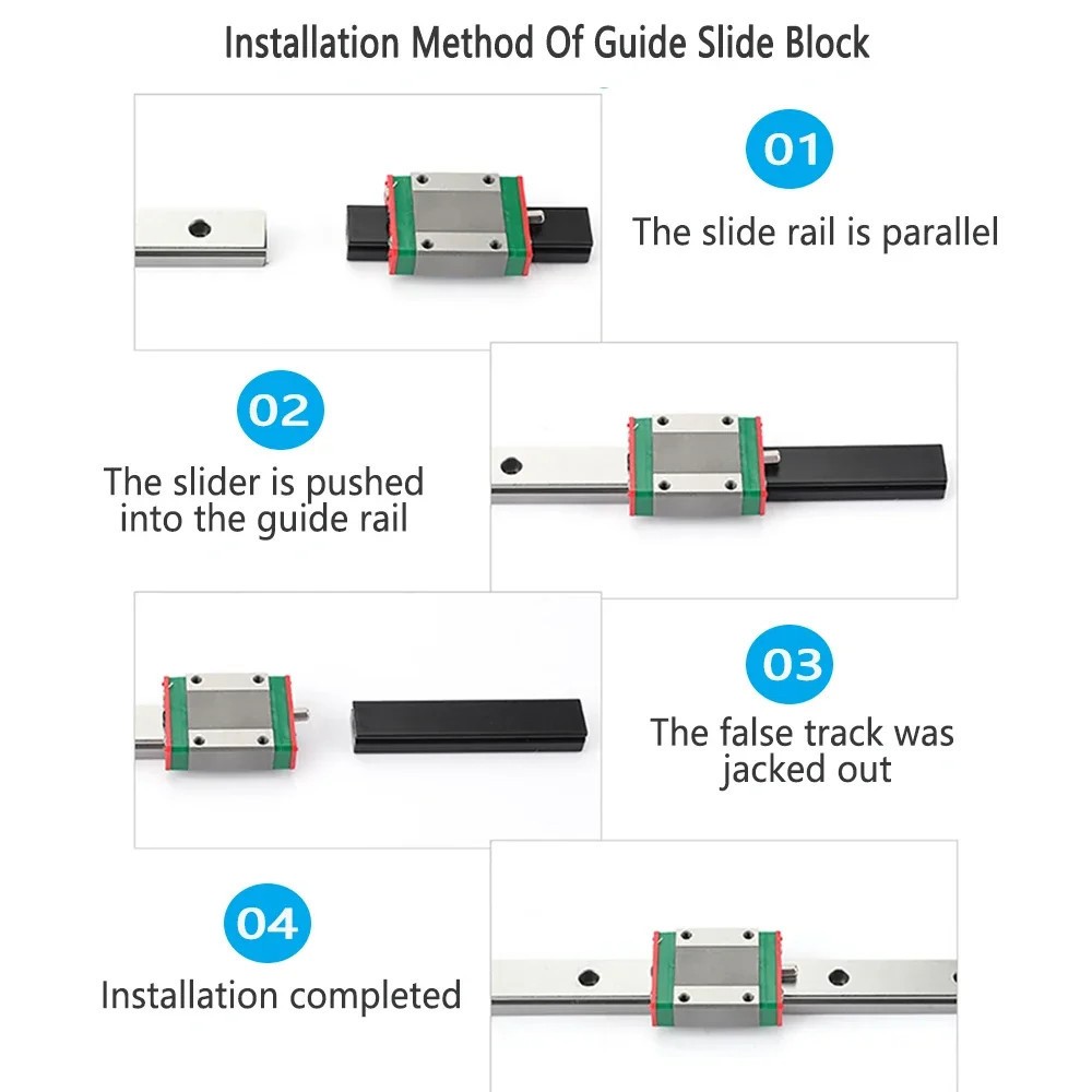 Miniature Linear Guide Slider MGN7 MGN9 MGN12 MGN15 100-600MM for 3D Printer