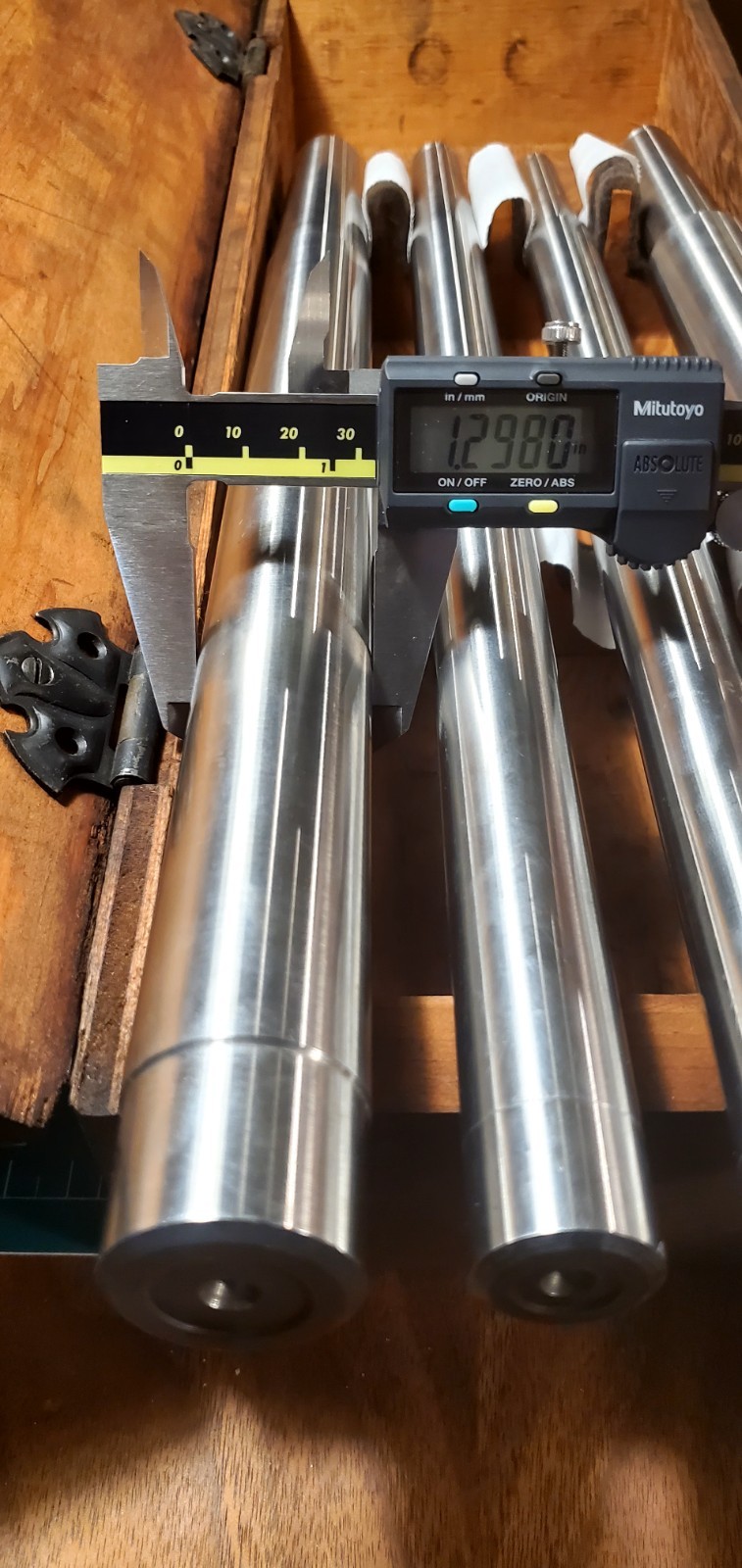 Set of 4 Morse Taper Test Bars in Wooden Box