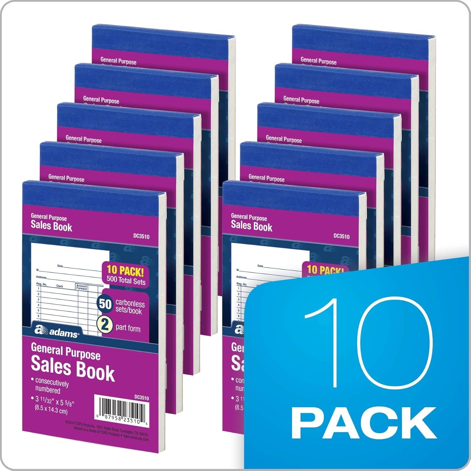 2-Part Carbonless Sales Books, 50 Sets Each, Perfect for On-the-Go Transactions