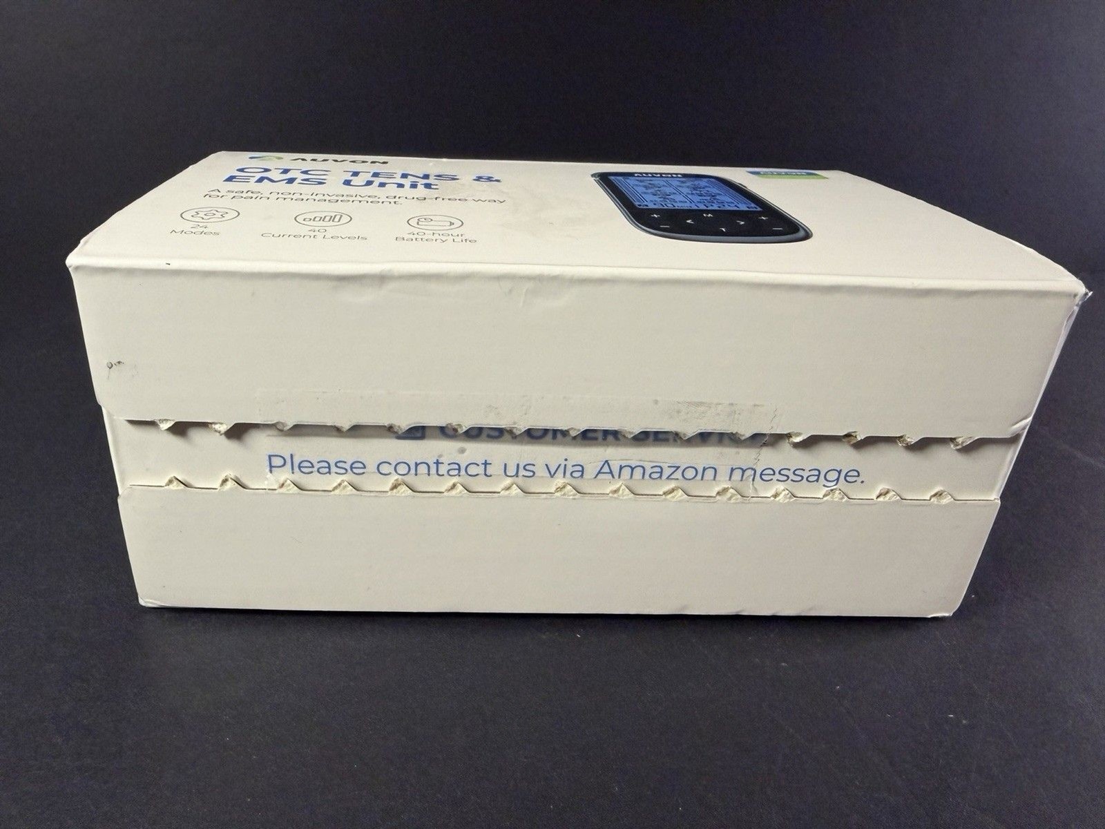 TENS & EMS Unit 40-Hour Battery Model TA2224 Rechargeable 12 TENS Pads Auvon OTC