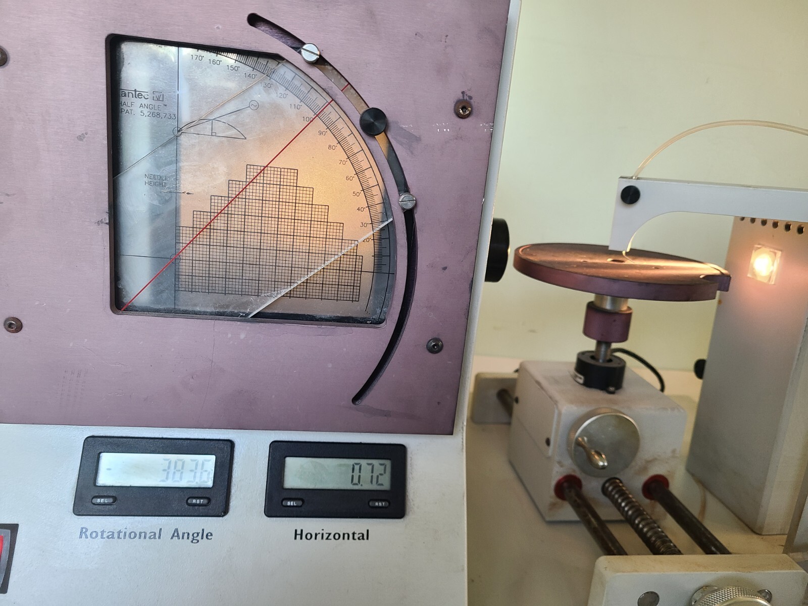 TanTec CAM-WAFER Series Contact Angle Meter, Powers Up, AS IS For Parts Or Repai