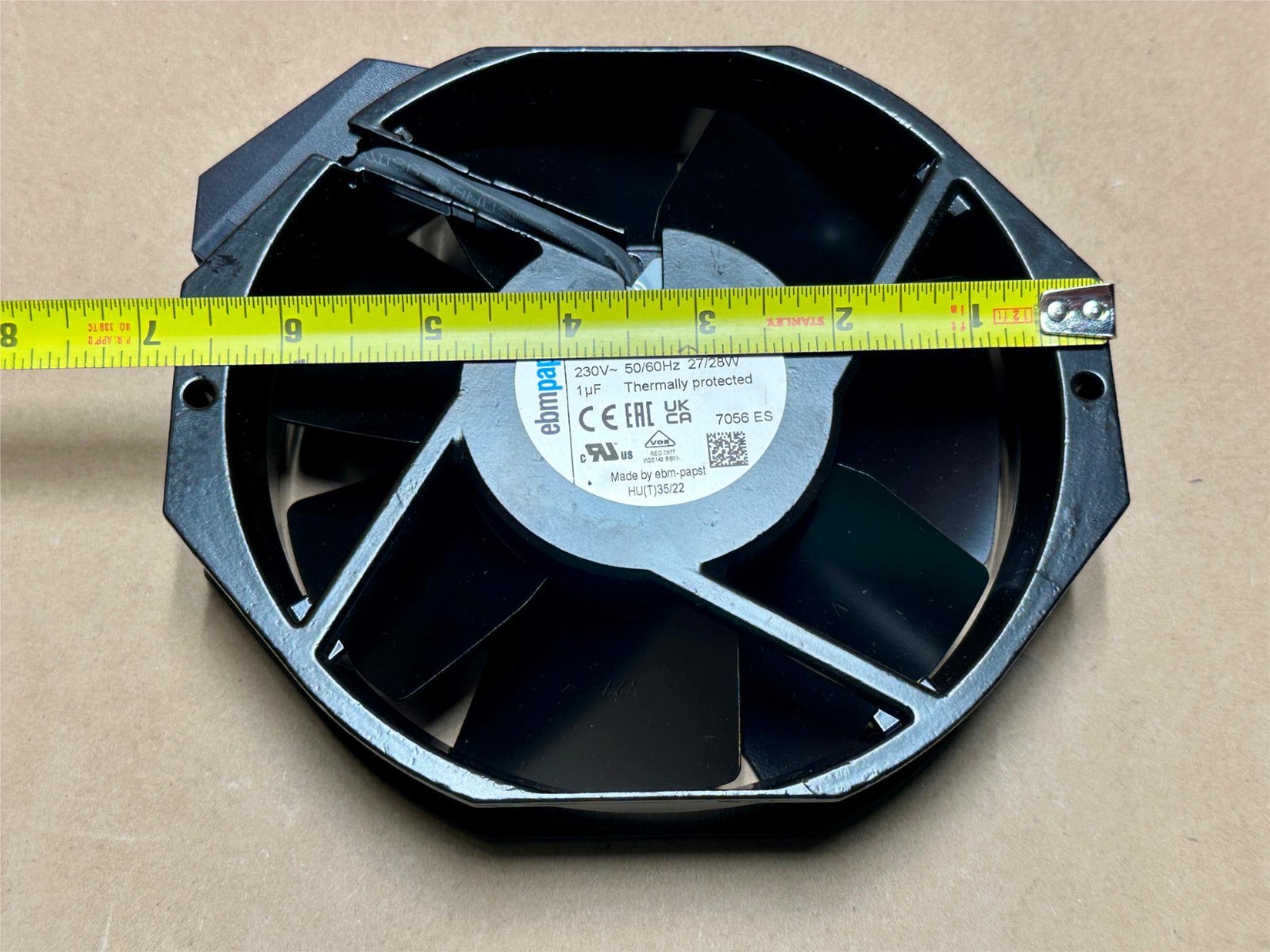 NEW ebmpapst W2E142-BB01-01 230V 27/28W 1uF 6″ Aluminum AC Axial Fan