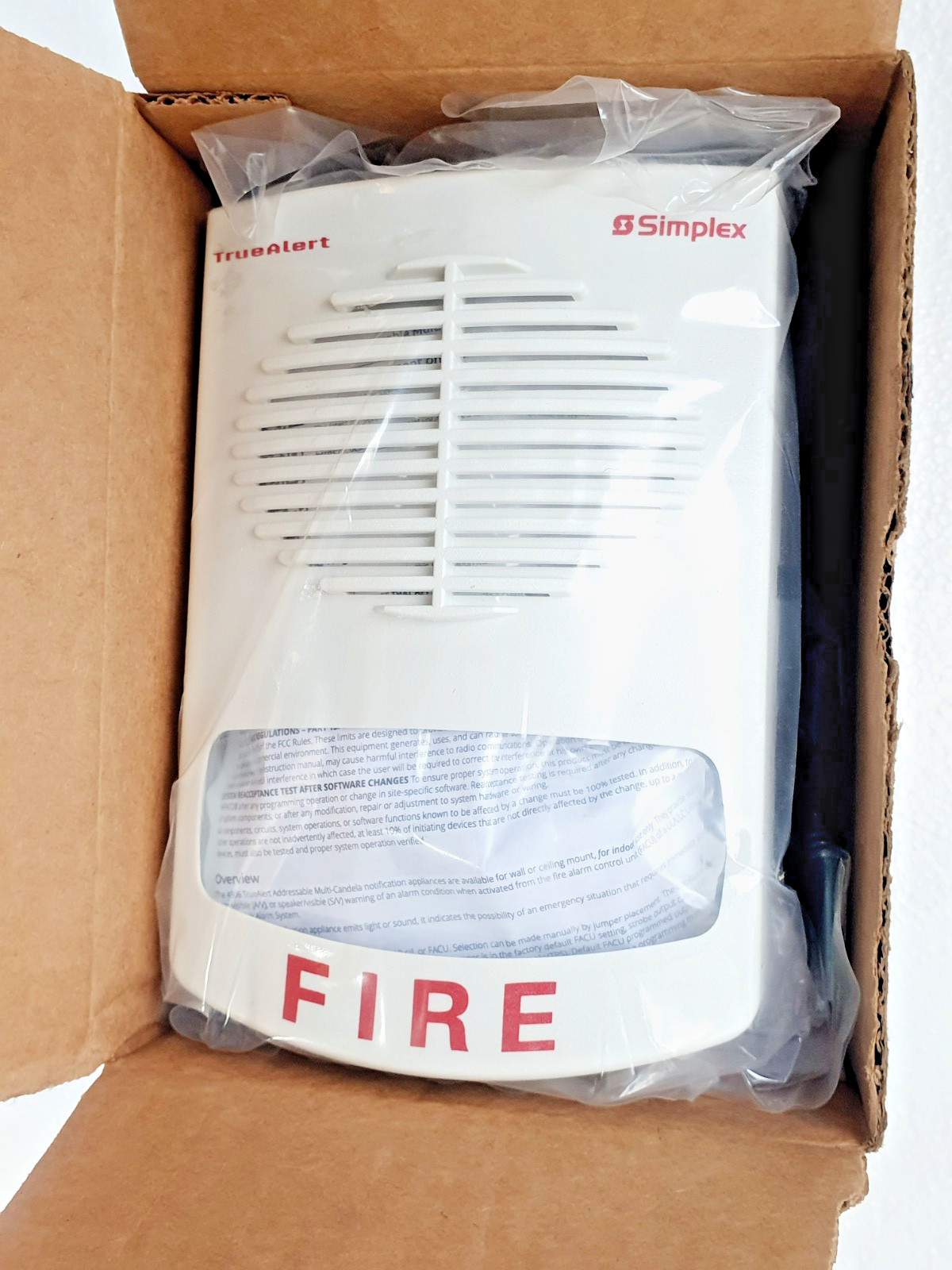 SIMPLEX 4906-9253 Fire Alarm Wall Speaker Strobe , Visual Audible Signal # NEW