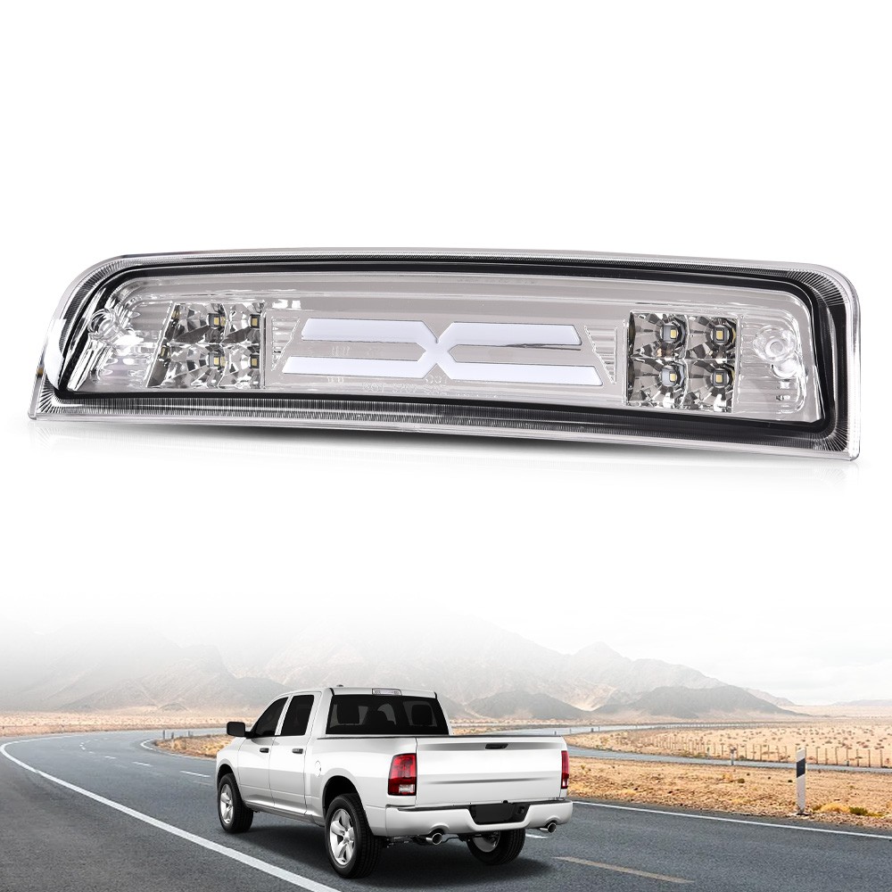 For RAM 1500 2500 3500 2009-2017 LED 3rd Brake Light Smoky Lens Black Housing US