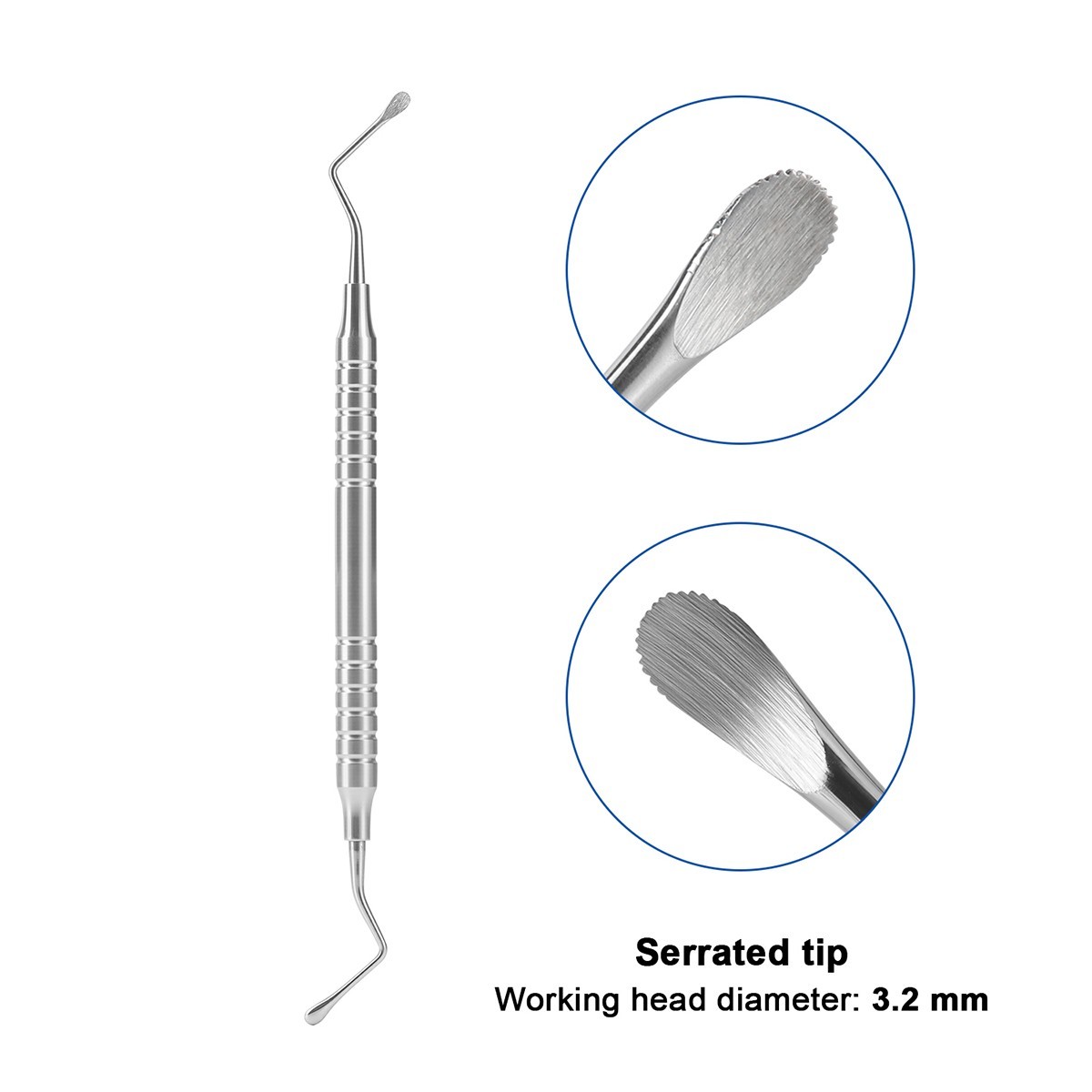 Dental Spoon Excavator Restorative Alveolar Socket Curette Double Ended