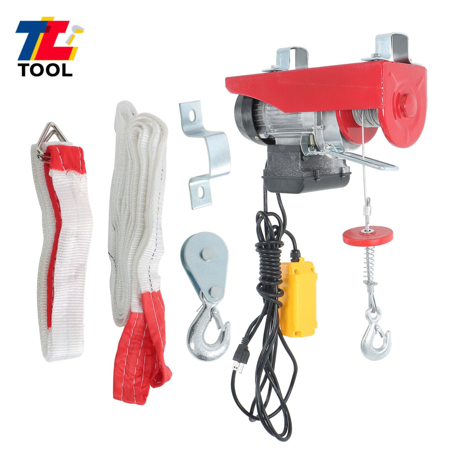 Mini Electric Hoist 440LBS/200kg Crane Winch with Wired Remote Control 510W 110V