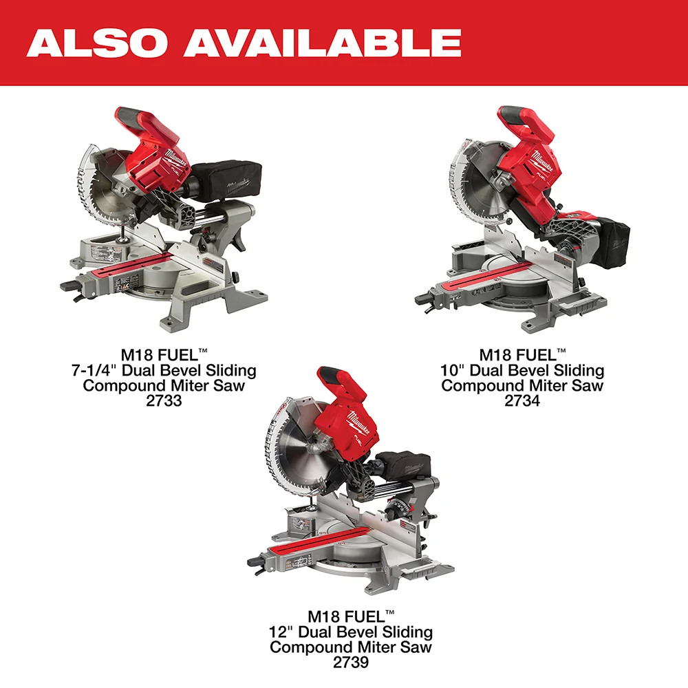 Milwaukee 2739-21HD M18 FUEL 18V 12″ Dual Bevel Sliding Compound Miter Saw Kit