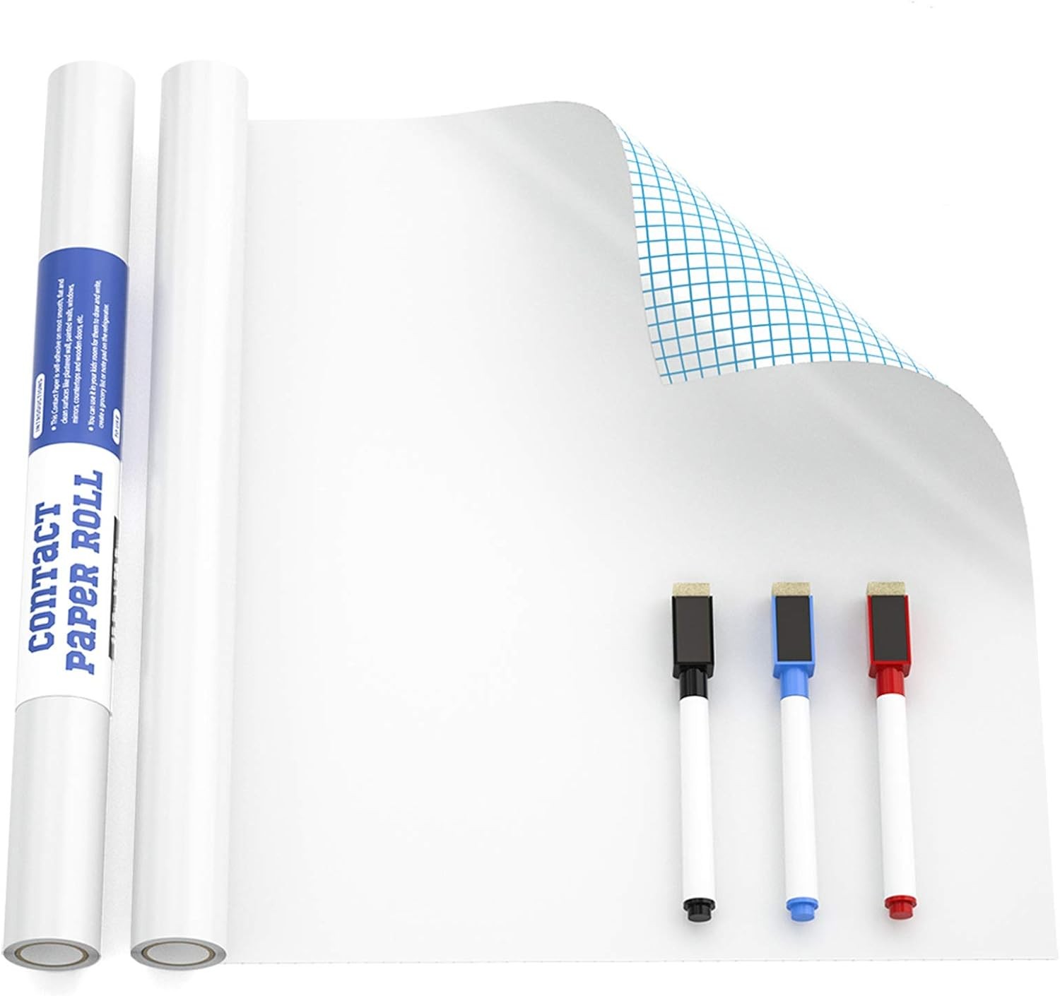 Nicpro Dry Erase Whiteboard Sticker Wall 79"W x 17.7"H, White