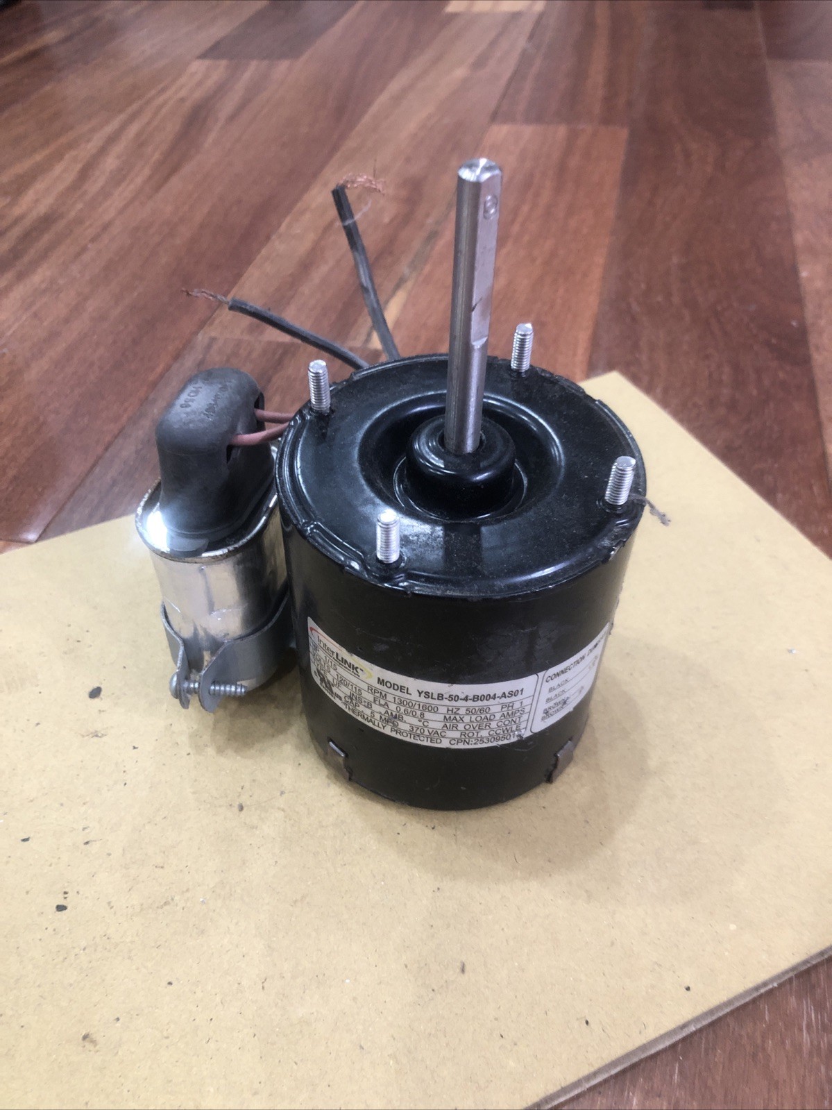 InterLink 25309501S Fan Motor YSLB-50-4-B004-AS01 – 1/15 hp 1600RPM, 120V