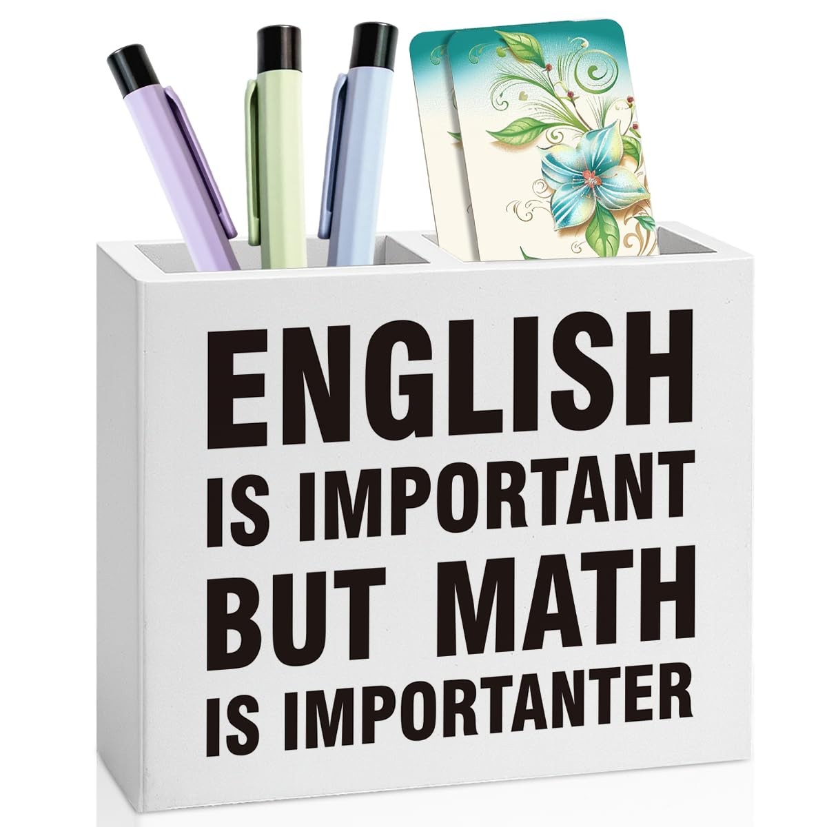 Eiseniy Bookmark Pen Pencil Holder for Classroom Math Decor English