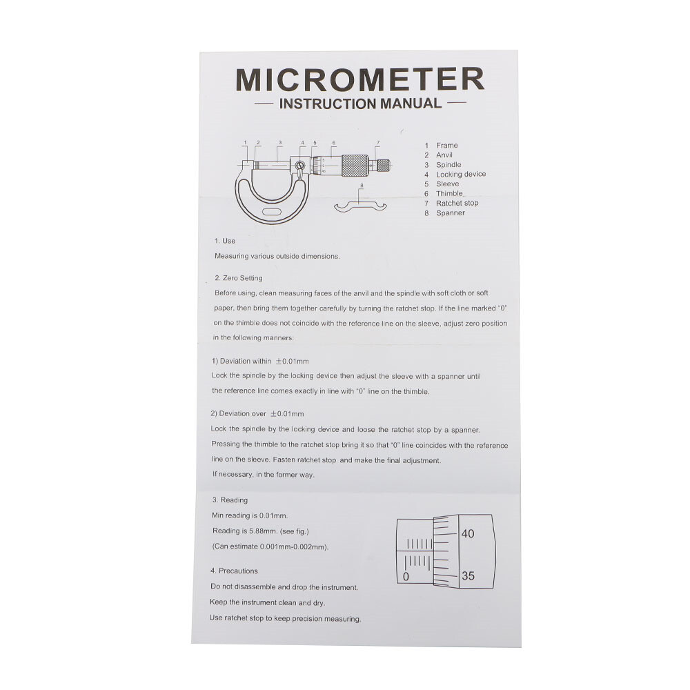 6 Pack 0-6″ Precision Outside Micrometer Set 0.0001″ Carbide Standards Set