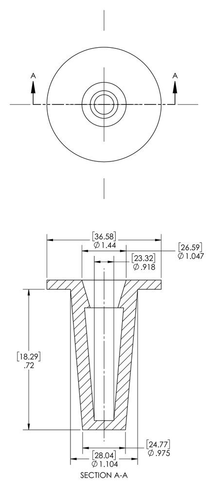 Caplugs T-249-W T Series, Plastic Tapered Cap and Plug, Red LD-PE, Protective…